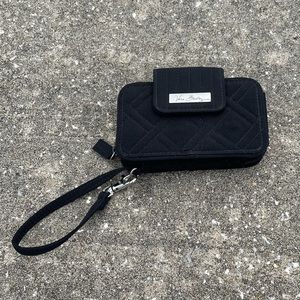 Vera Bradley Black Quilted Wristlet